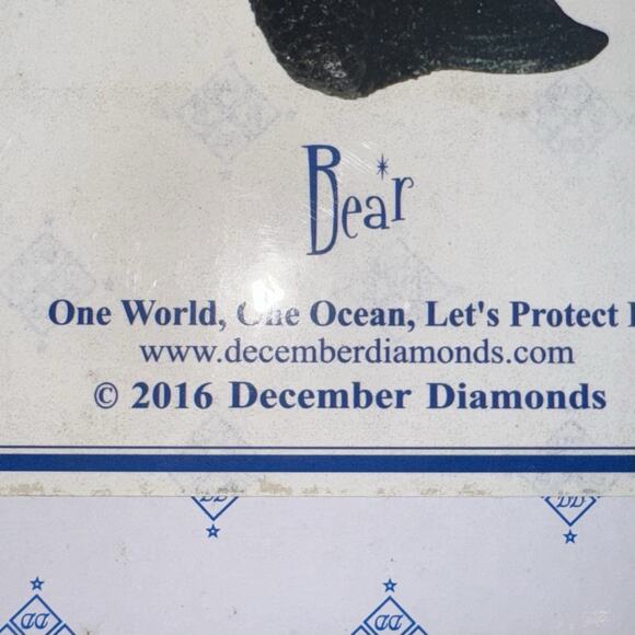 December Diamonds Bear Merman Ornament 2016 Red Cap Black Tail Retired - Picture 13 of 16